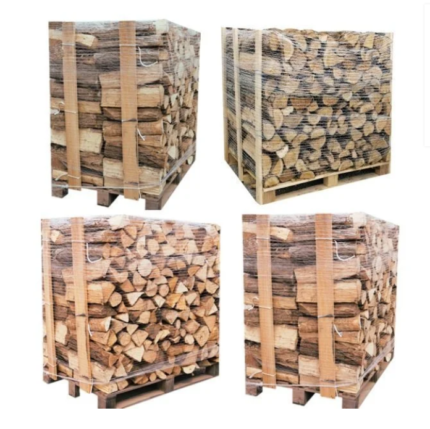 Bûches de 40 cm  - 4 Palettes (2 chêne blanc + 2 Hêtre/Charme)